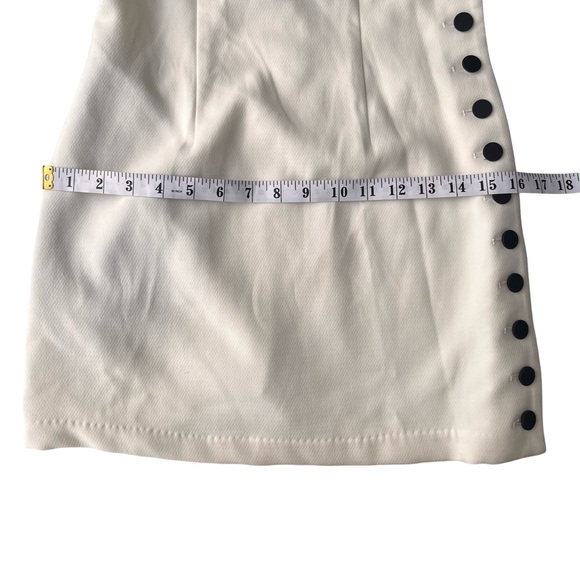 Self-Portrait Monochrome Crepe Mini Dress Women’s US 0 Bow Guipre Lace - Picture 15 of 16